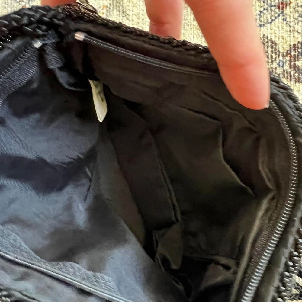 Black beaded sequin vintage bag - Picture 5 of 6